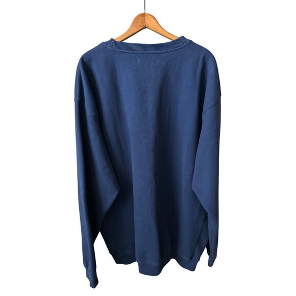 NWT Calvin Klein Varsity Sweatshirt Style Logo Relaxed Cobalt Blue Size 2X - Picture 4 of 6